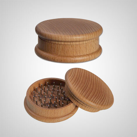 Grinder aus Buchenholz, Edelstahlstifte