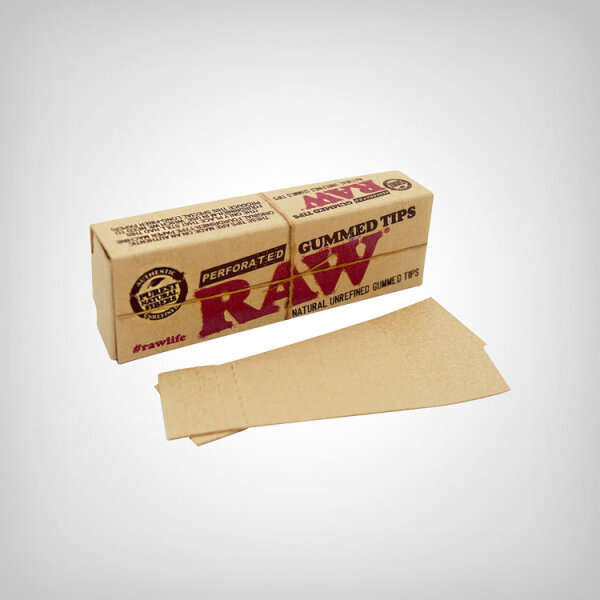 RAW Filter Tips perforiert gummiert (einzeln)