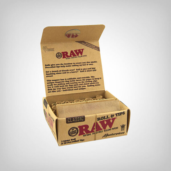 RAW Masterpiece Rolls Zigarettenpapier + Tips (einzeln)