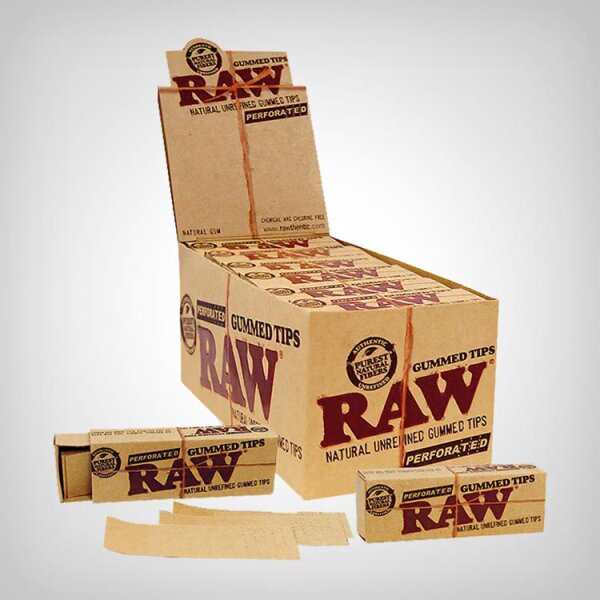 RAW Filter Tips perforiert gummiert (24er Box)