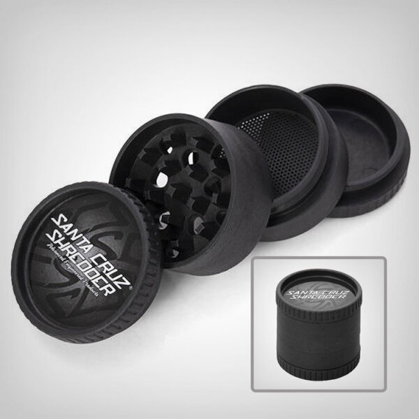 Santa Cruz 4-Piece Shredder Black Grinder aus Hanf