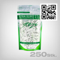 PURIZE Aktivkohlefilter, Weiß, Extra Slim, Ø 5,9mm, 250 Stk.
