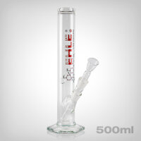 EHLE. Bong LAB-Edition, 500ml, inkl. Kupplung, 18,8er, rot