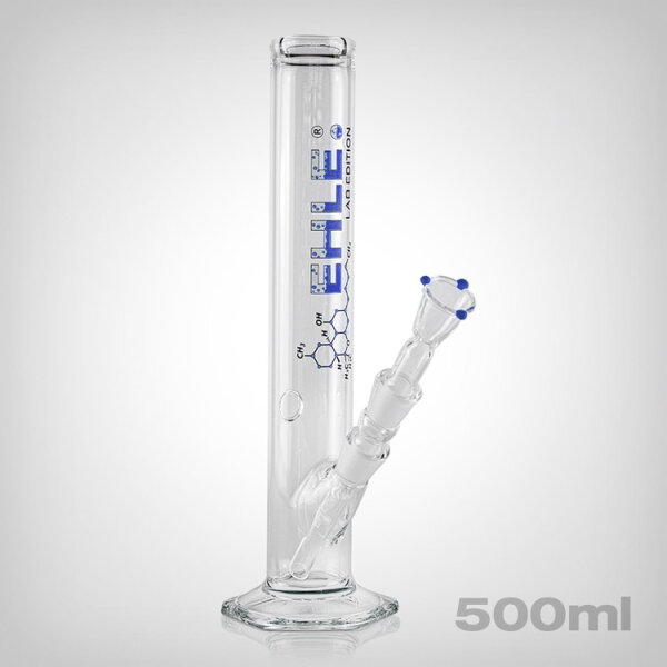 EHLE. Bong LAB-Edition, 500ml, inkl. Kupplung, 18,8er, blau