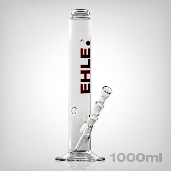 EHLE. Bong gerade, 1 Liter, inkl. Kupplung, 18,8er, schwarz