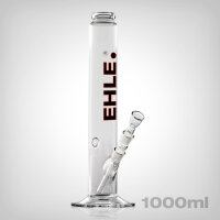 EHLE. Bong gerade, 1 Liter, inkl. Kupplung, 18,8er, schwarz
