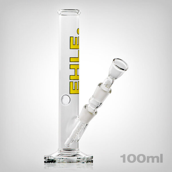 EHLE. Bong gerade, 100ml, inkl. Kupplung, 14,5er, gelb