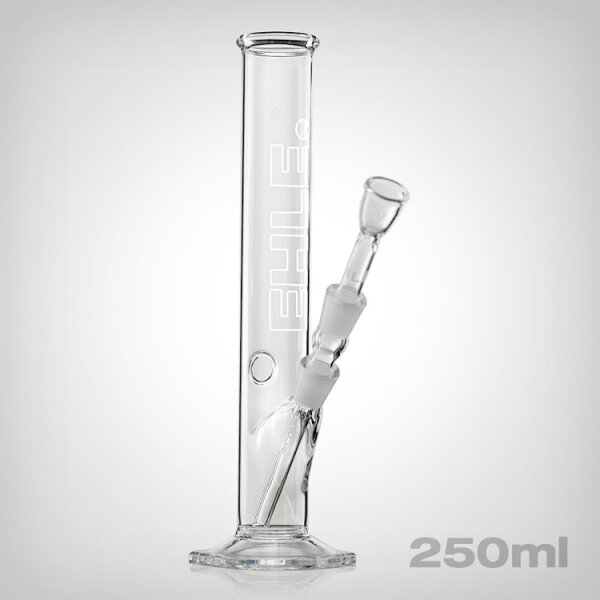EHLE. Bong gerade, 250ml, inkl. Kupplung, 14,5er, transparent