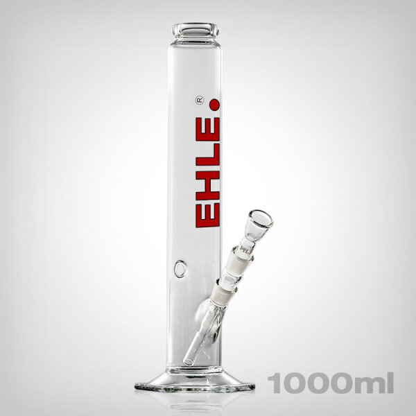 EHLE. Bong gerade, 1 Liter, inkl. Kupplung, 18,8er, rot