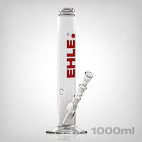 EHLE. Bong gerade, 1 Liter, inkl. Kupplung, 18,8er, rot