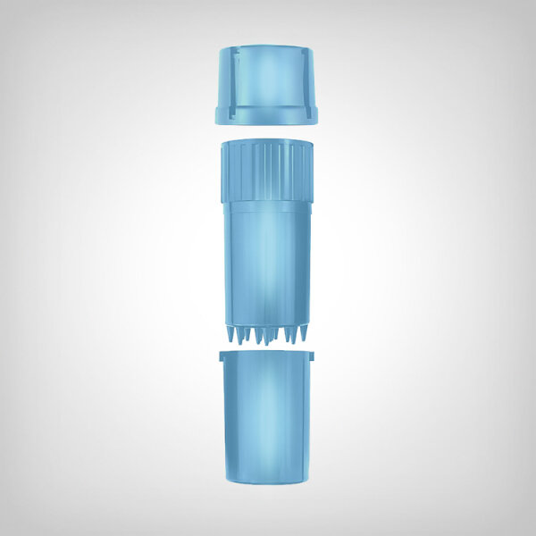 MedTainer Grinder, blau durchsichtig