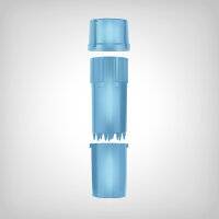 MedTainer Grinder, blau durchsichtig