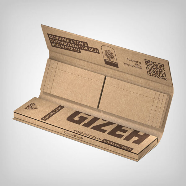 Gizeh Unbleached King Size Slim + Tips (einzeln)