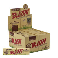 RAW Connoisseur Organic Hemp King Size Slim Longpaper + Tips (24er Box)